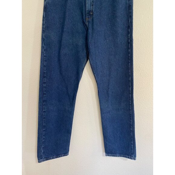 Mens Wrangler Relaxed Fit Blue Denim Jeans Size 36W X 34L Western Work - Picture 5 of 10